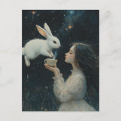 Carte Postale Alice Tea With the Rabbit Fantasy (Devant)