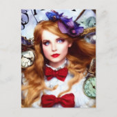 Carte Postale Alice Time continue à déplacer l'art généré par l' (Devant)