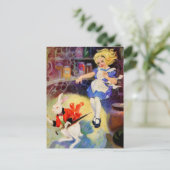 CARTE POSTALE ALICE TOMBE LE TROU DE RABBBIT (Debout devant)