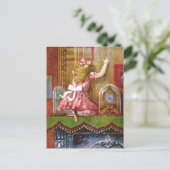 Carte Postale Alice tombe par le miroir (Debout devant)