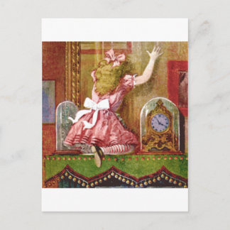 Carte Postale Alice tombe par le miroir du salon