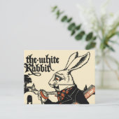 Carte Postale Alice White Rabbit Classic Wonderland (Debout devant)