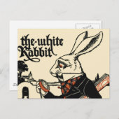 Carte Postale Alice White Rabbit Classic Wonderland (Devant / Derrière)