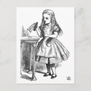 Carte Postale Alice with the "Drink Me" Bottle