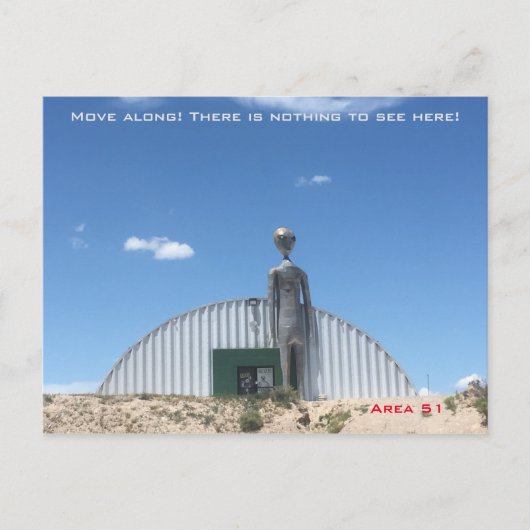 Carte Postale Alien à la zone 51 (Devant)
