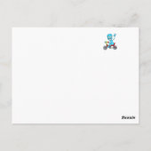 Carte Postale alien à vélo minuscule (Dos)