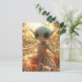 Carte Postale Alien adorable petit dans une robe (Debout devant)