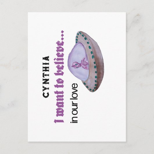 Carte Postale Alien amour valentine (Devant)
