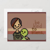 Carte Postale alien announcements. (Devant / Derrière)