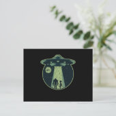 Carte Postale Alien Bigfoot Sasquatch OVNI Enlèvement Aliens Cad (Debout devant)