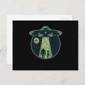 Carte Postale Alien Bigfoot Sasquatch OVNI Enlèvement Aliens Cad (Devant / Derrière)