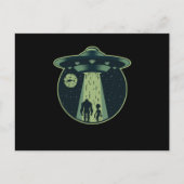 Carte Postale Alien Bigfoot Sasquatch OVNI Enlèvement Aliens Cad (Devant)