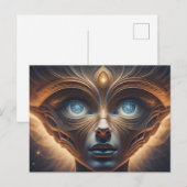 Carte Postale Alien Blue Eyed (Devant / Derrière)