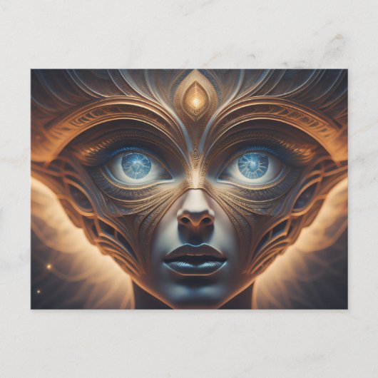 Carte Postale Alien Blue Eyed (Devant)