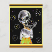 Carte Postale Alien brillant - (Devant)