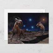 Carte Postale Alien Créature Planète Effrayer (Devant / Derrière)