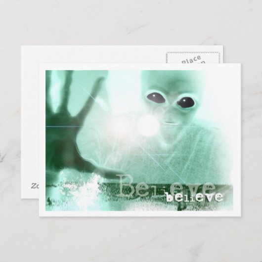 CARTE POSTALE ALIEN CROIRE POSTCARD (Devant / Derrière)