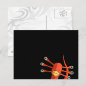 Carte postale "Alien curieux" (Devant / Derrière)