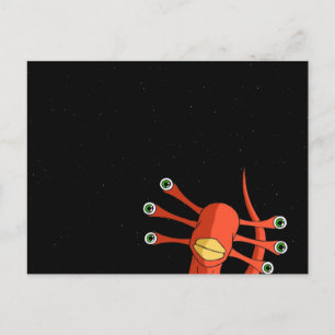 Carte postale "Alien curieux"