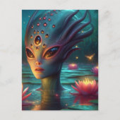 Carte Postale Alien de bain (Devant)