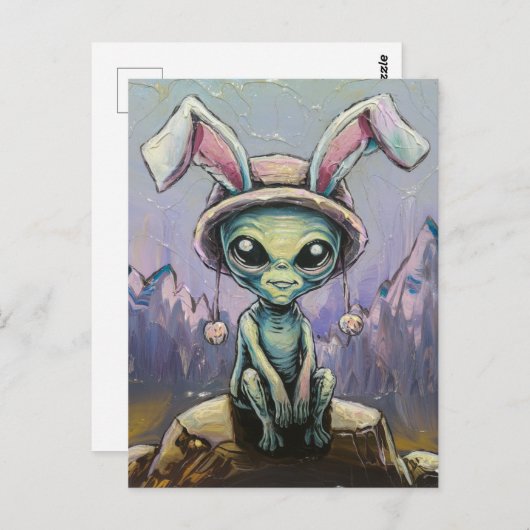 Carte Postale Alien de Pâques (Devant / Derrière)