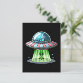 Carte Postale Alien enlevant une vache (Debout devant)