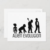 Carte Postale Alien Evolution, Alien extraterrestre (Devant / Derrière)
