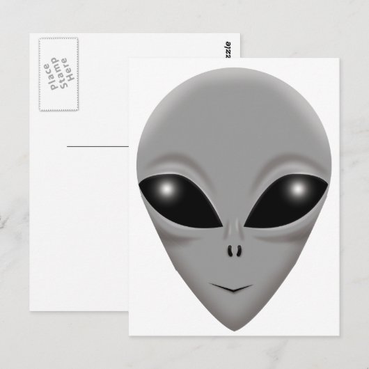 Carte Postale Alien Grey (Devant / Derrière)