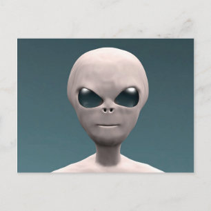 Carte Postale Alien gris