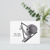 Carte Postale Alien Gris, la vérité est ailleurs (Debout devant)