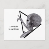 Carte Postale Alien Gris, la vérité est ailleurs (Devant)