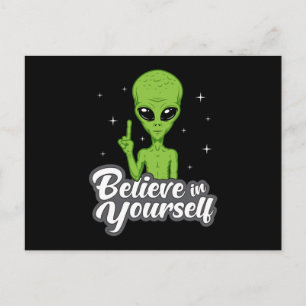 Carte Postale Alien Head Area 51 Ufo Aliens Space Funny Cadeau
