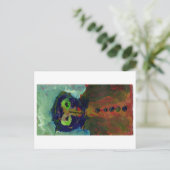 Carte postale Alien/hibou (Debout devant)