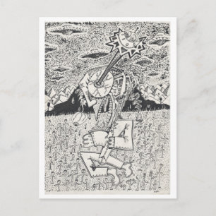 Carte Postale Alien Invasion, ou The Seeding, par Brian Benson