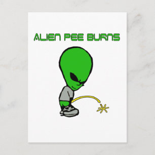 Carte Postale Alien Pee Burns