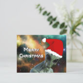 Carte Postale Alien Père Noël Joyeux Noël Personnaliser (Debout devant)