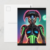 Carte Postale Alien Raven 01 (Devant / Derrière)