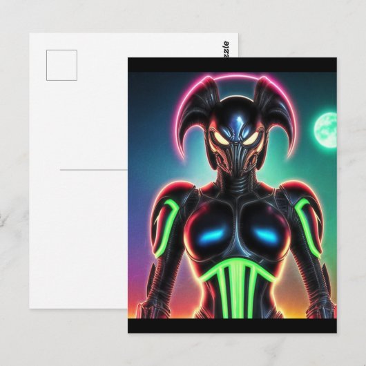 Carte Postale Alien Raven 01 (Devant / Derrière)