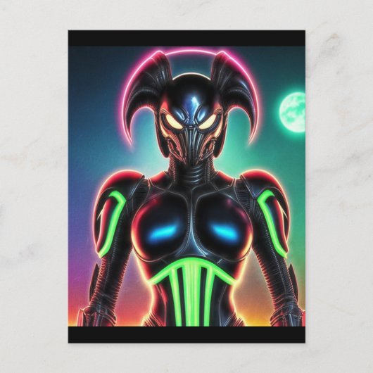 Carte Postale Alien Raven 01 (Devant)