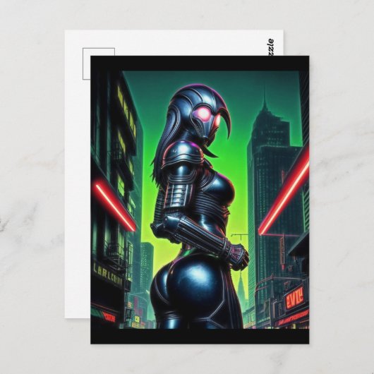 Carte Postale Alien Raven 02 (Devant / Derrière)