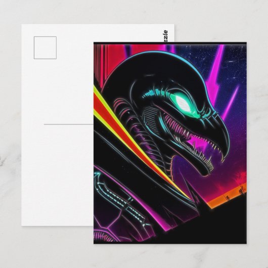 Carte Postale Alien Raven 07 (Devant / Derrière)