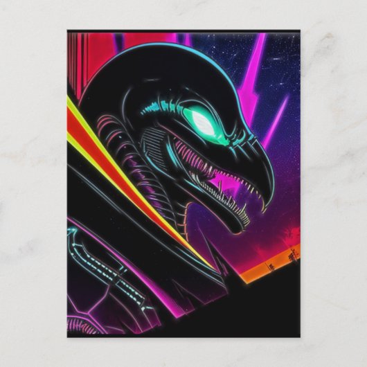 Carte Postale Alien Raven 07 (Devant)