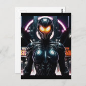 Carte Postale Alien Raven 08 (Devant / Derrière)