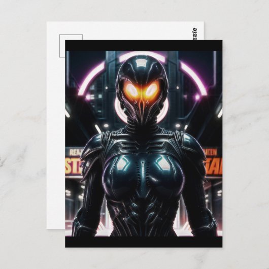 Carte Postale Alien Raven 08 (Devant / Derrière)