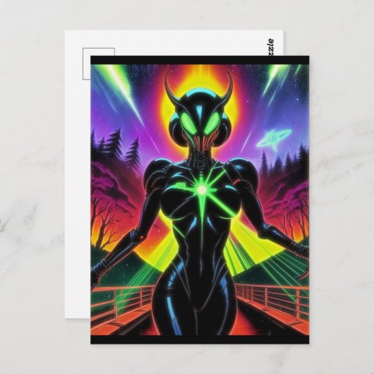 Carte Postale Alien Raven 26 (Devant / Derrière)