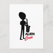 Carte Postale Alien Sax, musicien extraterrestre (Devant)