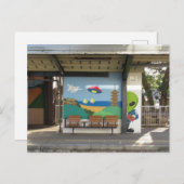 Carte Postale Alien spatial de la station Hakui : Ishikawa, Japo (Devant / Derrière)