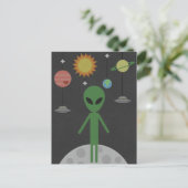 Carte Postale Alien sur la Lune (Debout devant)