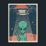 Carte Postale Alien UFO<br><div class="desc">Voir mon magasin pour plus d'objets OVNI.</div>