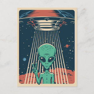 Carte Postale Alien UFO